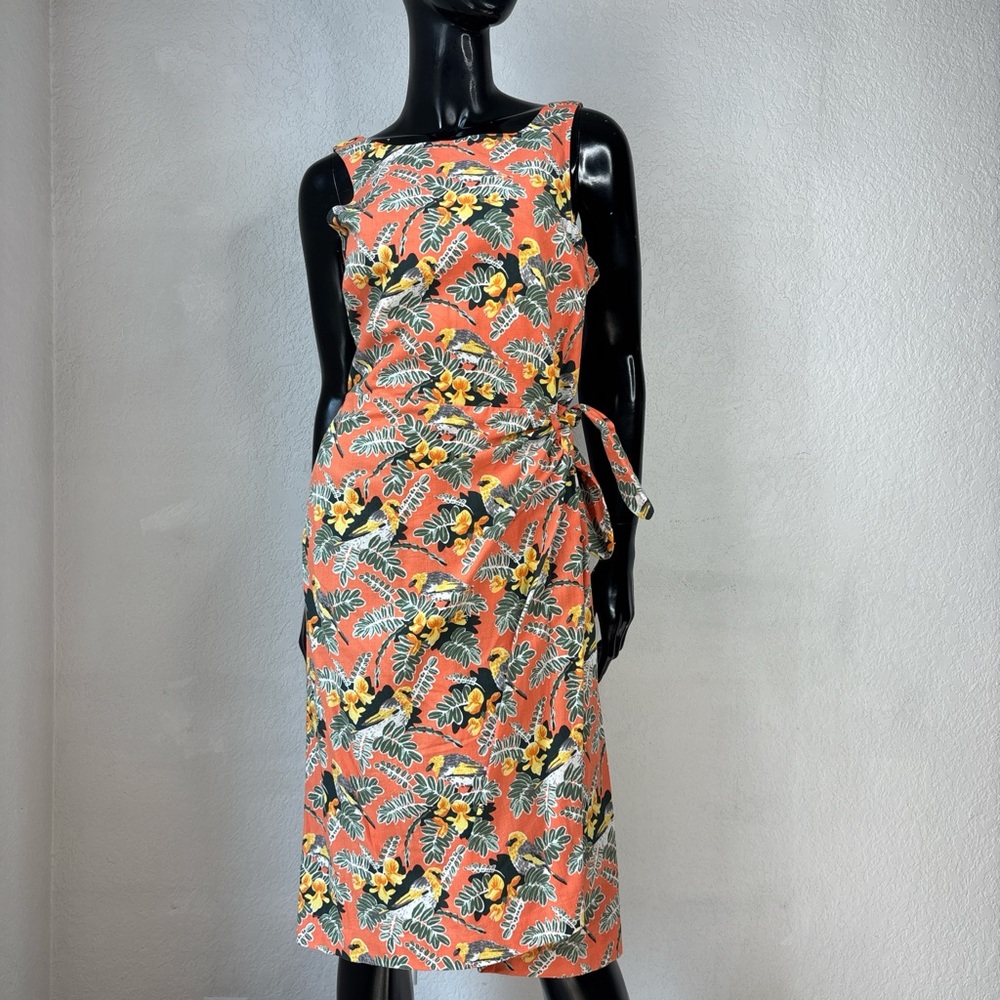 Patagonia Floral Midi Dress - Orange and Yellow